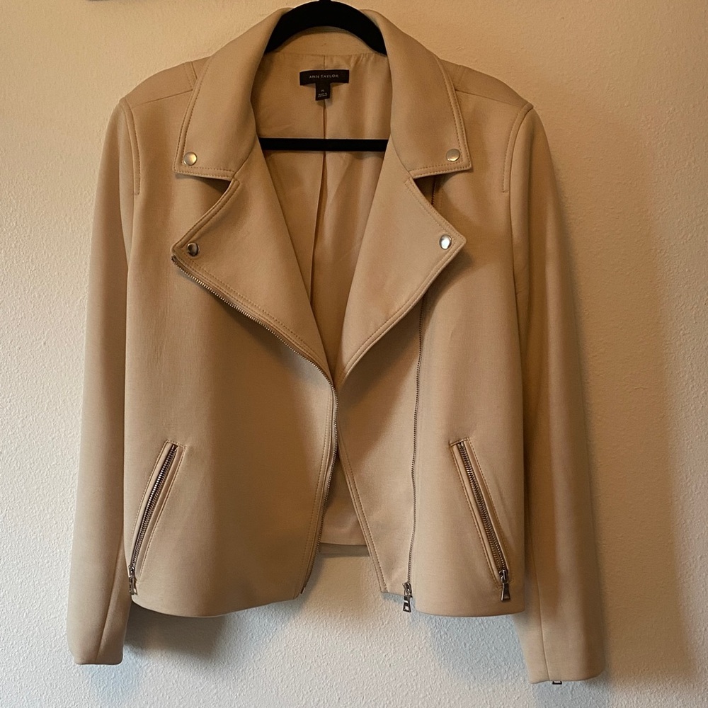Ann Taylor Tan Motto Jacket